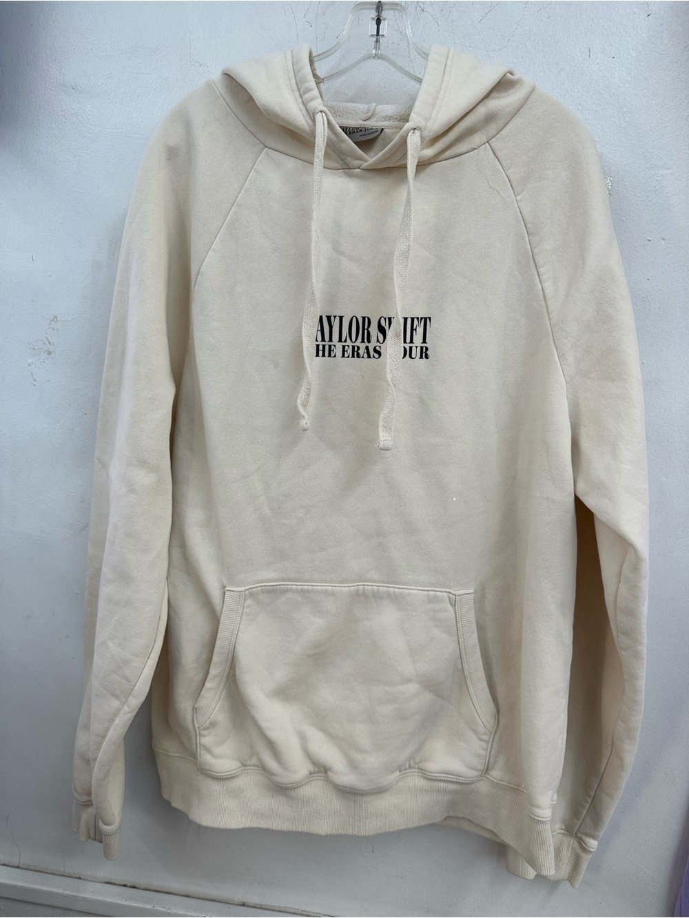 Taylor Swift The Eras Tour Cream Hoodie Unisex large beige Casual Pullover